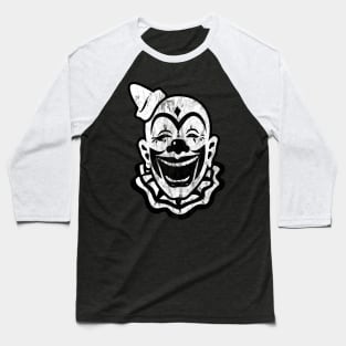 Monochrome Clown distressed Baseball T-Shirt